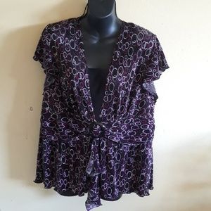 Fancy blouse, cap sleeve,